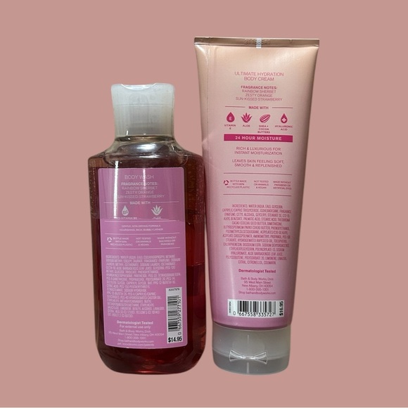 Bath and Body Works Fruity Sherbet Scoop Body Wash and Body Cream - Picture 2 of 2